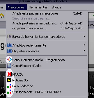 Favicon en favoritos