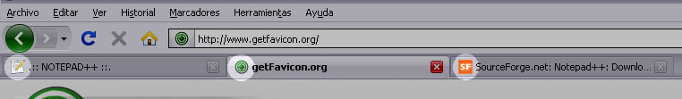 Favicon en pestañas